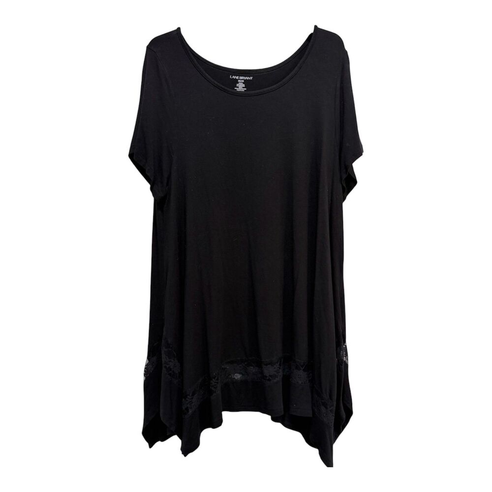 Lane Bryant Womens Black Lightweight Short Sleeve Soft Tee Size 18/20